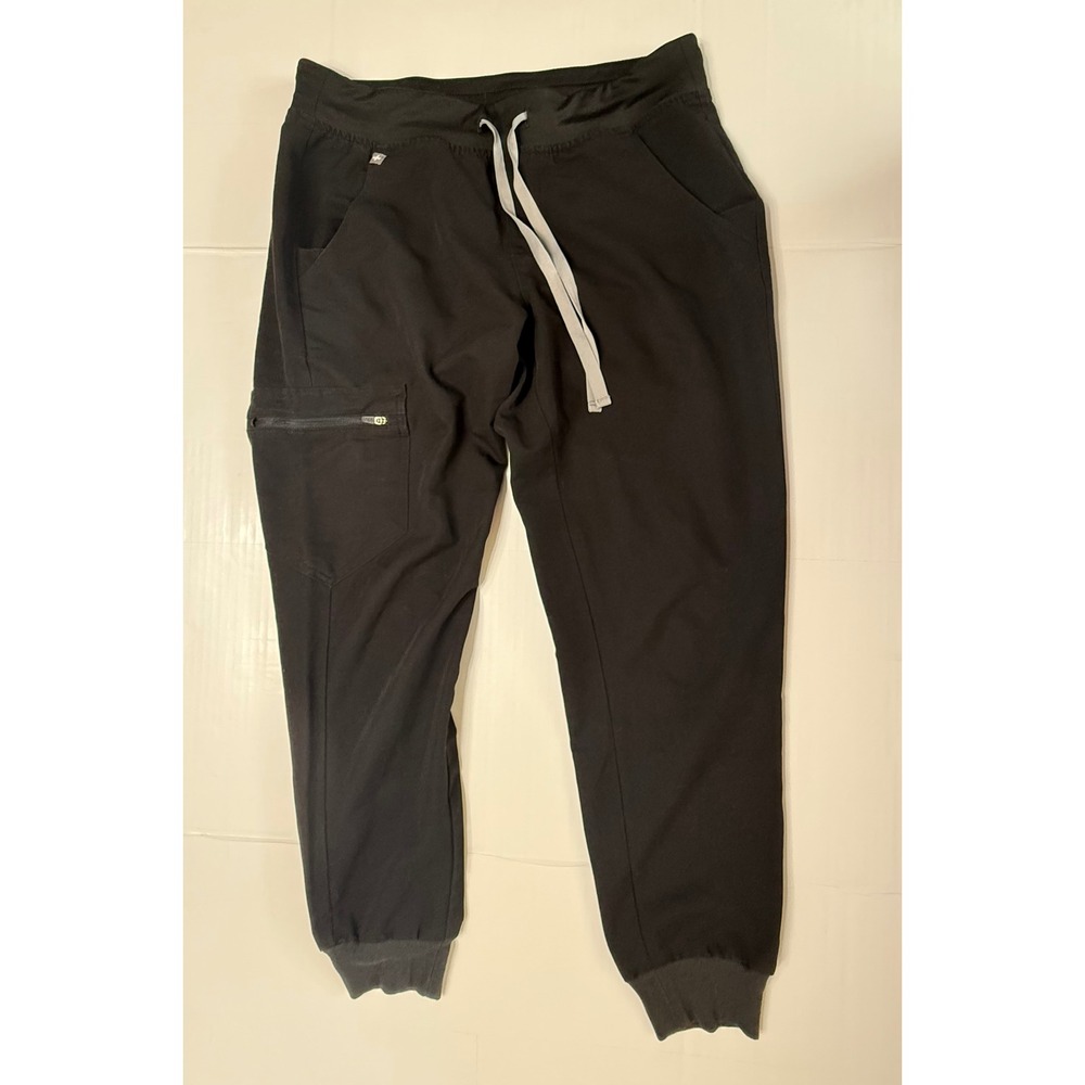 FIGS Technical Collection Black Scrub Jogger Pants Womens Small S/P Cargo Pocket